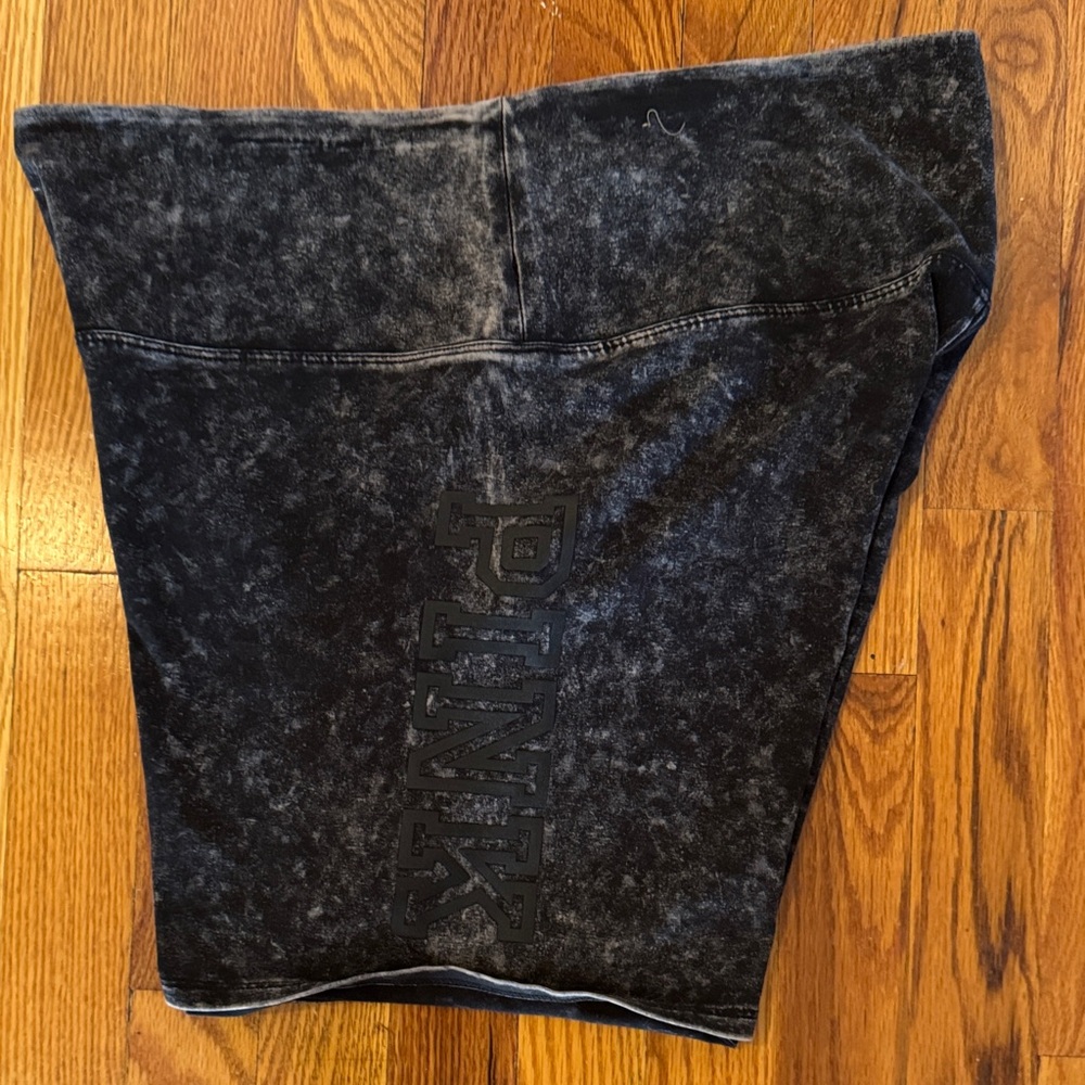 PINK Black Mineral Wash Shorts nwot